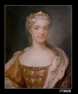 Portrett av Marie Leczinska (1703-68) Dronning av Frankrike (pastell på papir) (se 173610 for par)